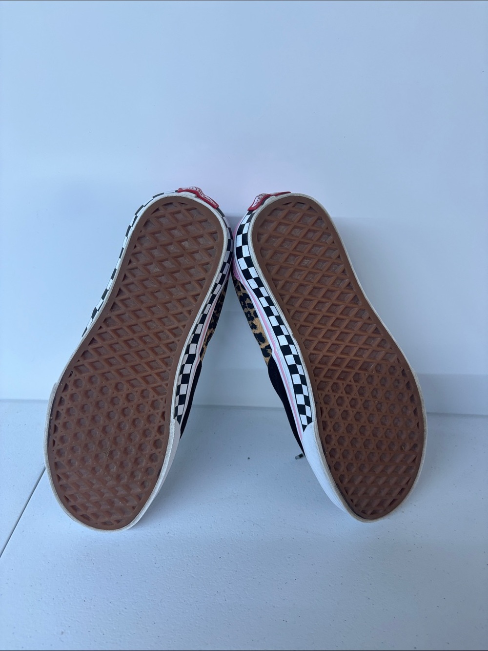 Vans Leopard & Pink Checkerboard Low-Top Sneakers - Picture 6 of 8